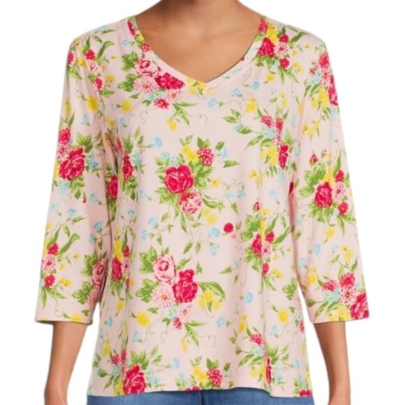Pioneer Women Floral Stretch Blouse - Picture 1 of 15
